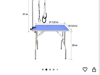 Pet grooming table