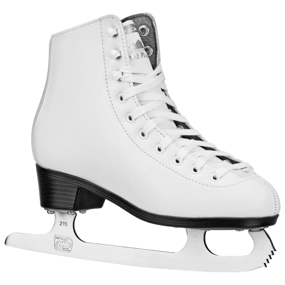 Lake Placid Cascade Figure Skates White Classic Ice Skates size 2 girls