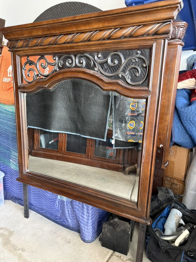 Traditional Style - Large Ornate Dresser Mirror