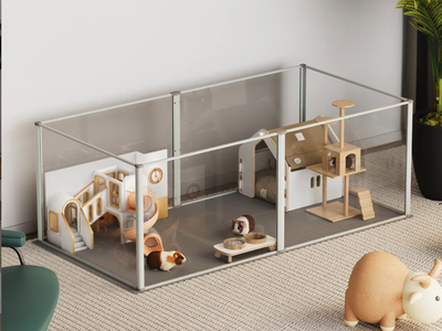 New in Box BingoPaw 6 Panel Small Pet Acrylic Playpen, 48.8-in