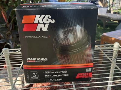 K&N RF-1042 Washable Engine Air Filter with 6 Inch Flange