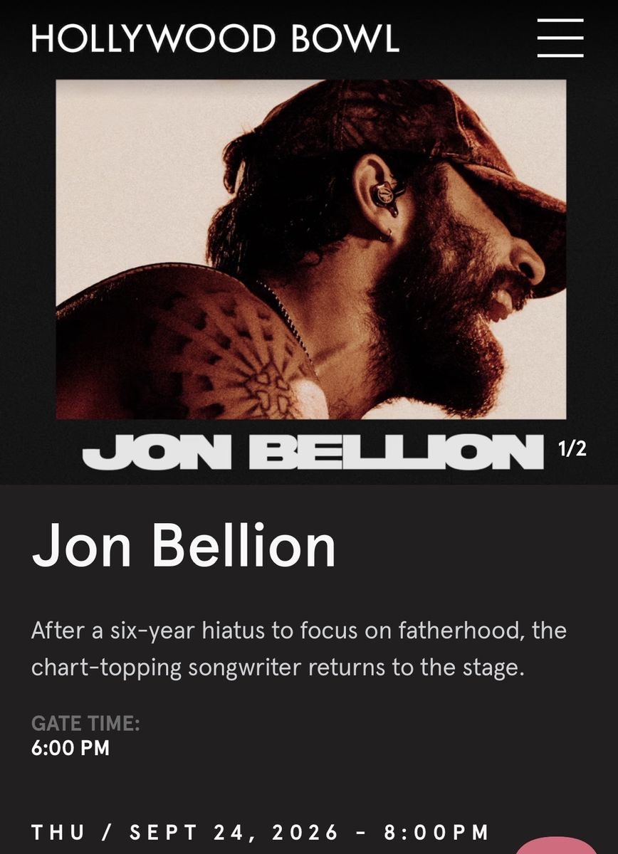 Jon Bellion Hollywood Bowl