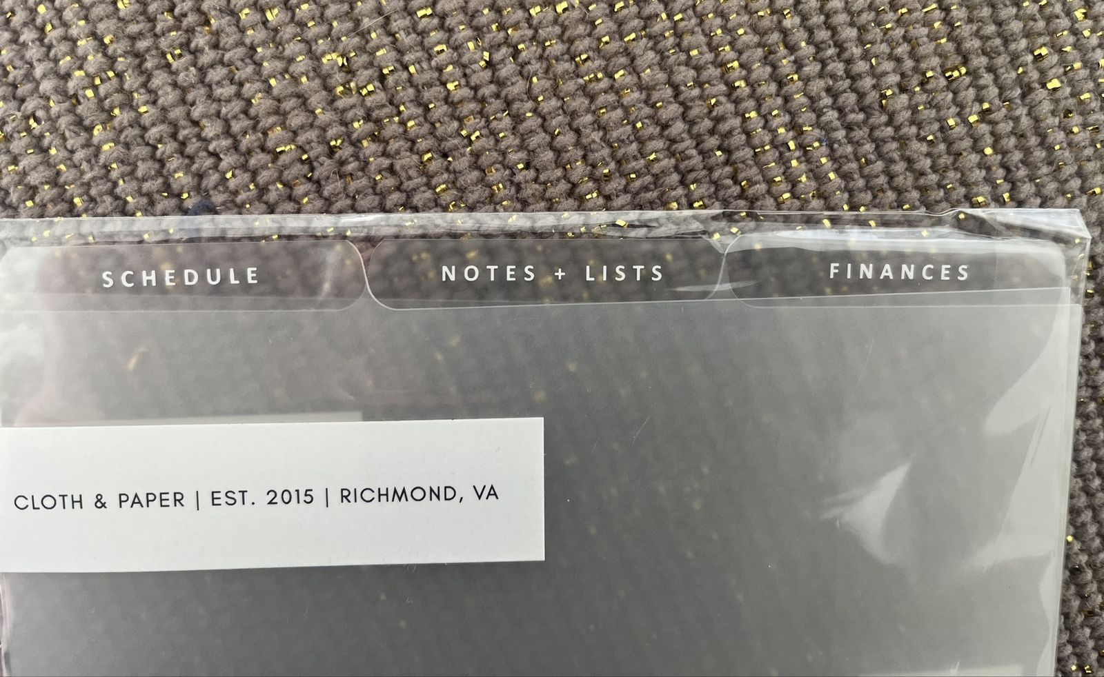 Cloth & Paper Essential Side Tab White Foil and Blank 4 Tab Planner Dividers