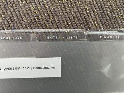Cloth & Paper Essential Side Tab White Foil and Blank 4 Tab Planner Dividers
