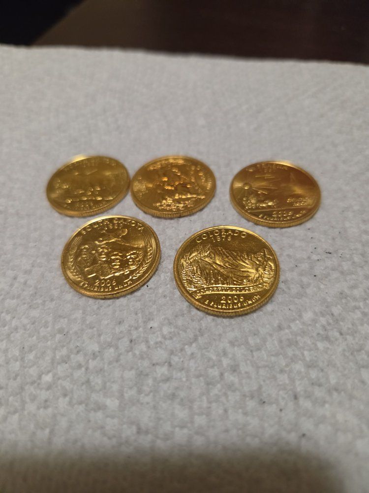 2006 gold plated state quarters uncirclated