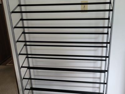 Rolling Metal Shoe Rack - Multi-Tier Organizer with Wheels