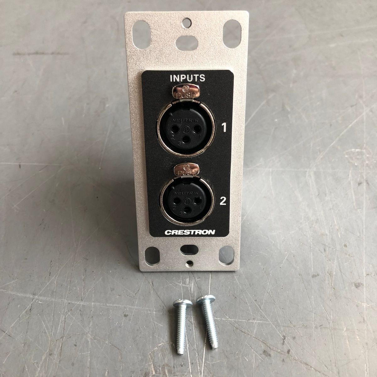 CRESTRON DM-NAX-2XLRI-1G AUDIO-OVER-IP WALL PLATE WITH XLR -BLACK 1 GANG