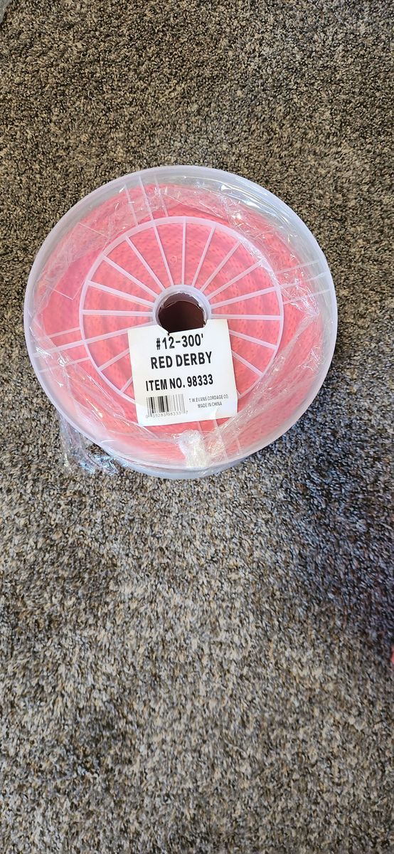 3/8. x 300 ft. Solid Braid Multi-Filament Polypropylene Derby Rope Red