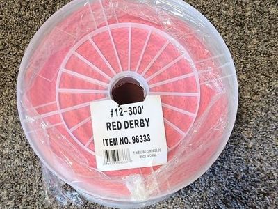 3/8. x 300 ft. Solid Braid Multi-Filament Polypropylene Derby Rope Red