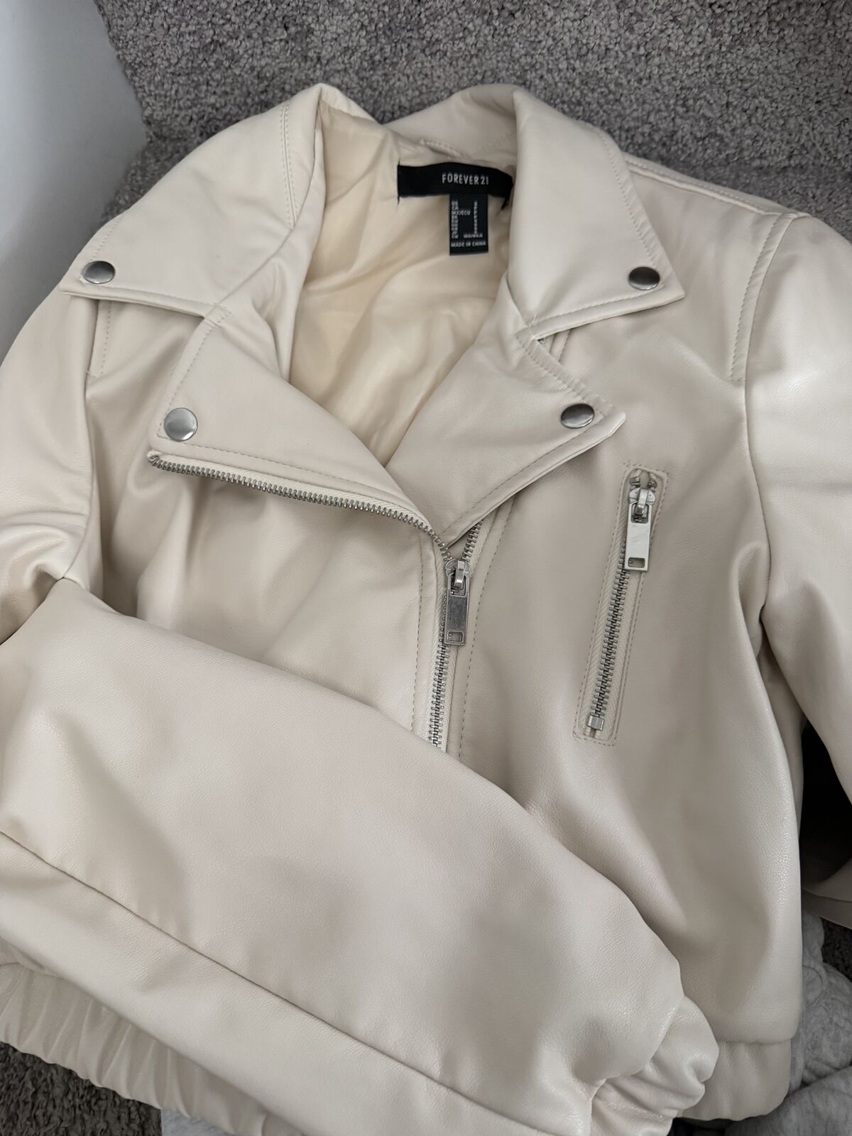 Cute Faux Leather Jacket