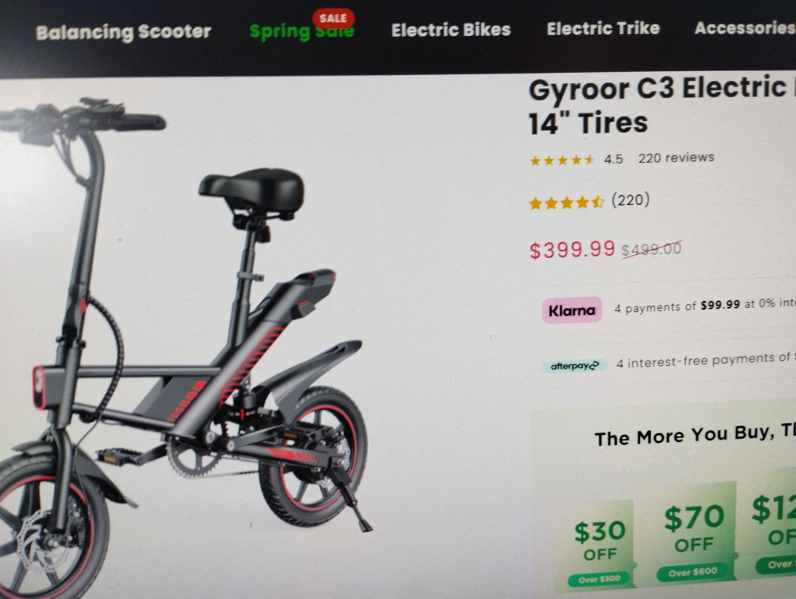 e bike  slam  dunk deal  e bike new  save 100$  c3 gyroor