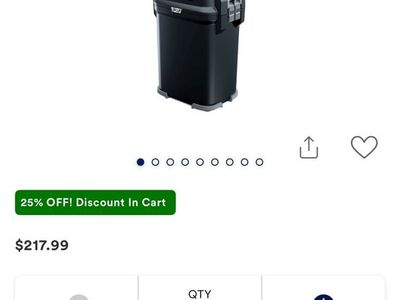 Fluval 307 performance canister filter 120vac 60Hz