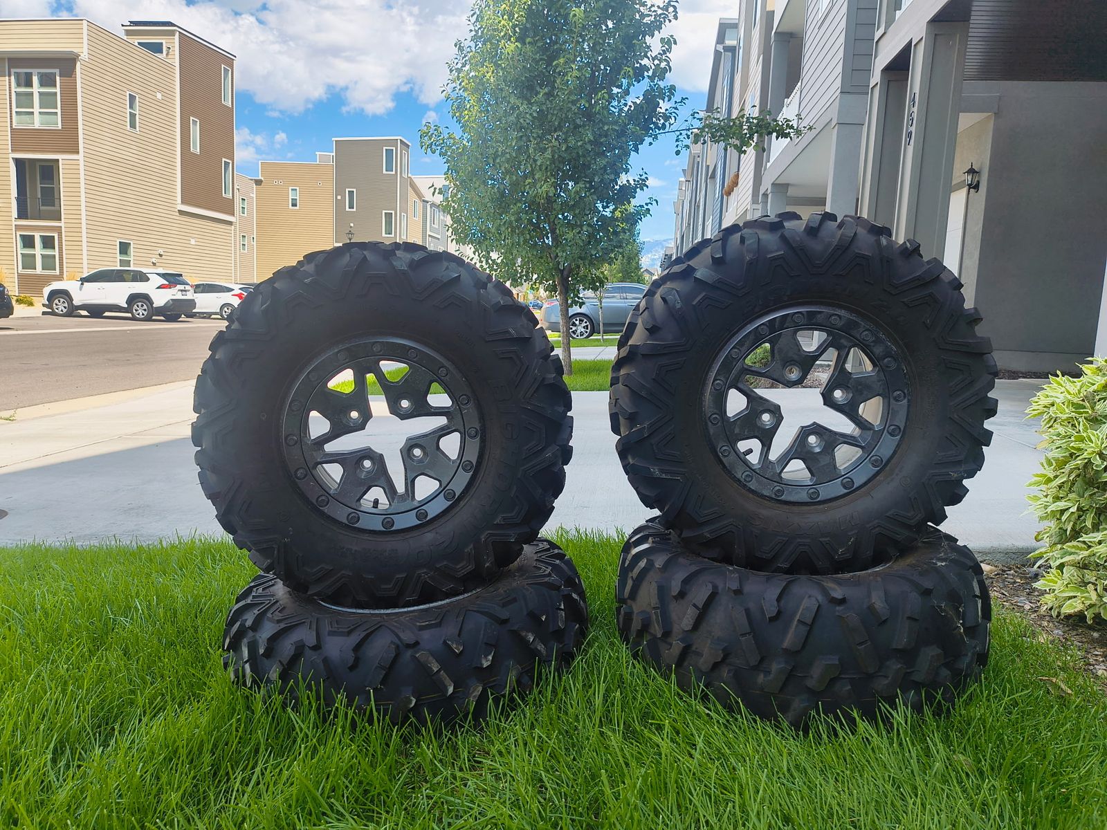Set of 4 Off-Road ATV/UTV Tires with Wheels - Deep Tread