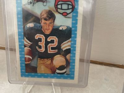 1970 3-D Super Stars Tom Barrington & Frank Nunley Autographed Football Cards