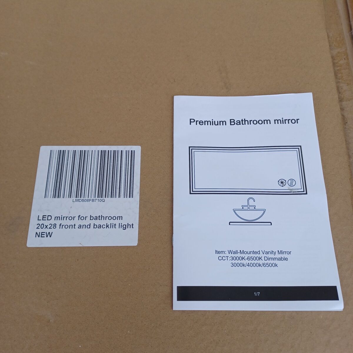 wall-mounted vanity mirror