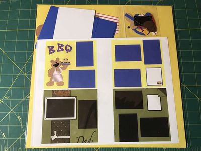BBQ and Dad 12” x 12” 2-pages each Scrapbook Kit, NIP