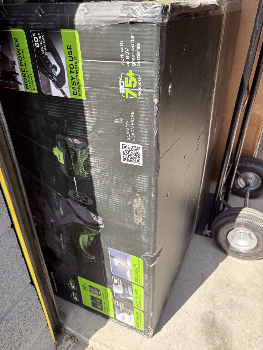Greenworks 80V 20-Inch Cordless Snow Blower - New in Box