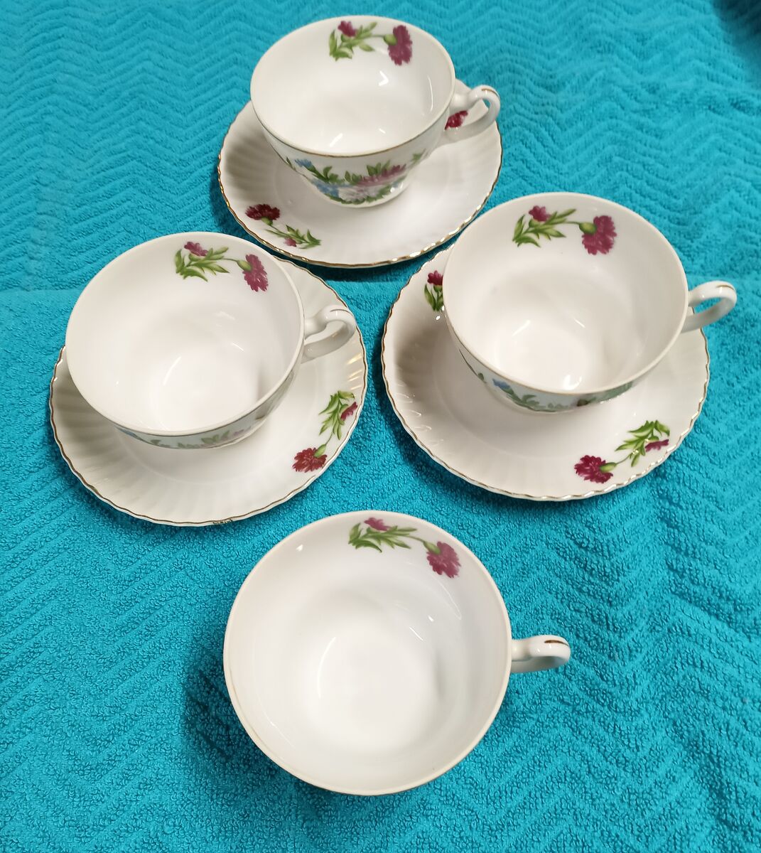 Hand Painted Japanese Tea Cups and Saucer's