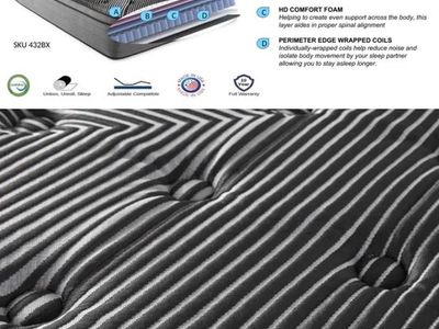 Tru Pure Ice Lux Ice Eurotop 15" Mattress - Cooling Black Ice Cover & Pocketed Coils