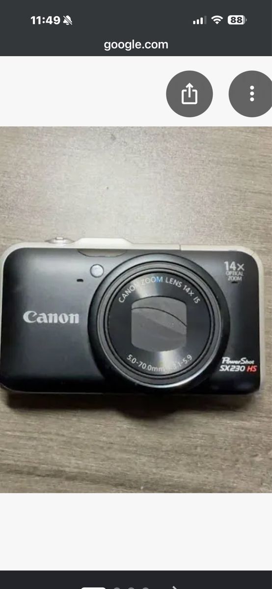 Canon PowerShot SX230 HS Digital Camera Black 14x Optical Zoom