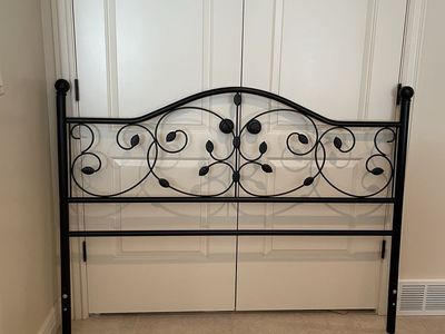 Queen Black Metal Headboard