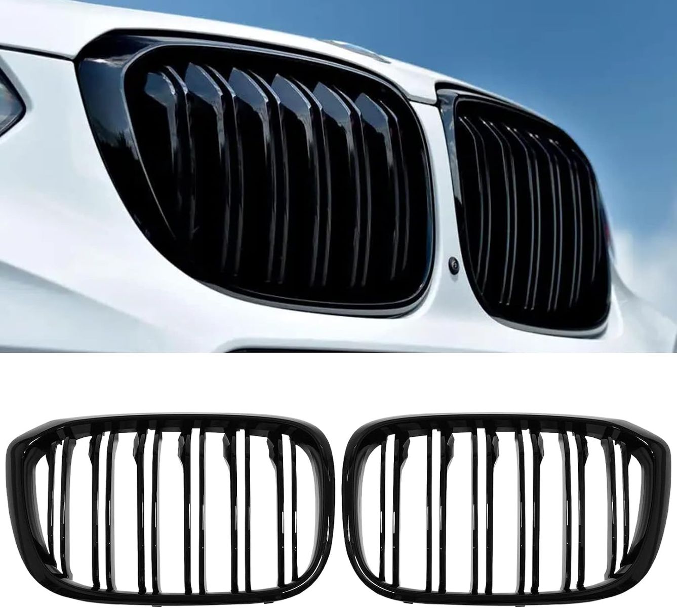 2018-2021 BMW X3, 2019-2021 Gloss Black Grille (PASSENGER ONLY)