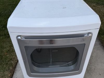 LG Sensor Dry Electric Dryer - White with Silver Accents