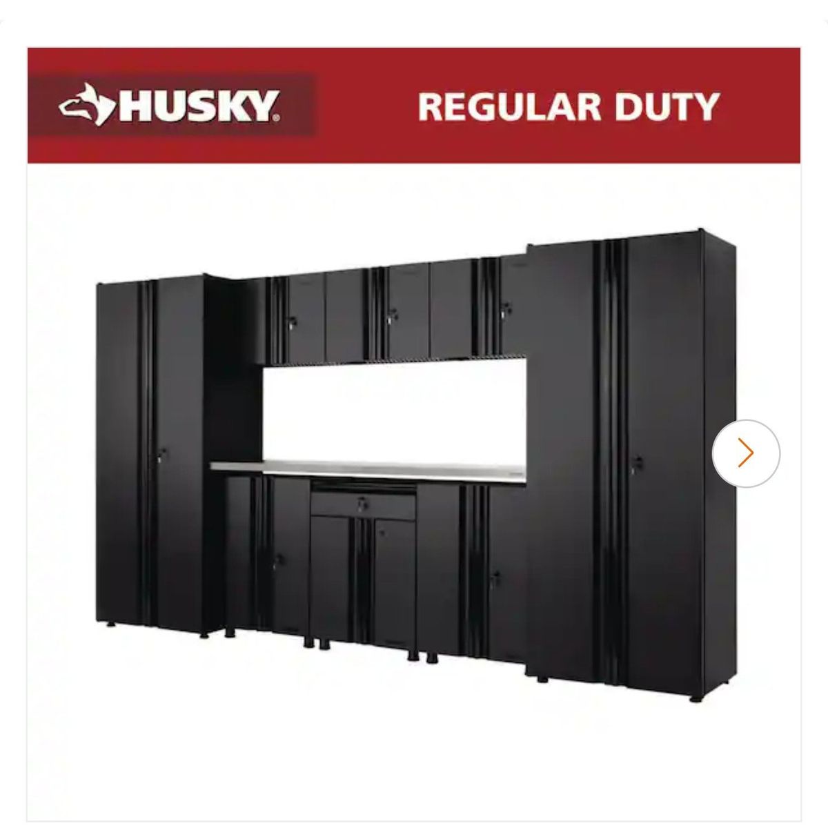 Husky Garage Cabinet storage system - 9 pieces