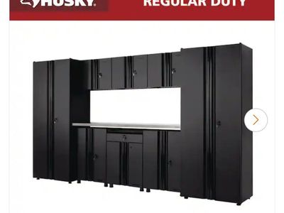 Husky Garage Cabinet storage system - 9 pieces