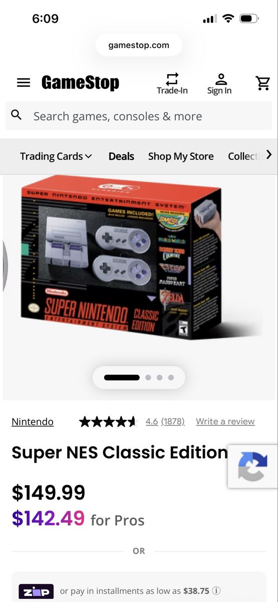 Super Nintendo Entertainment System (SNES) Control Deck