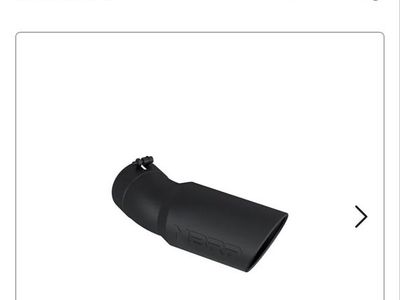 MBRP 5" Inlet / 6" Outlet Angle Cut Rolled Edge Black Exhaust Tip