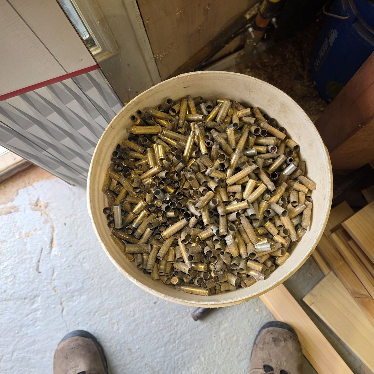 82 pounds of brass casings