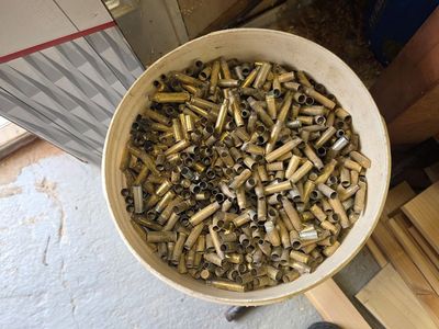 82 pounds of brass casings