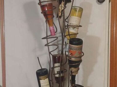 Wrought Iron Wine/Bottle Rack Tree 54 Inch Tall