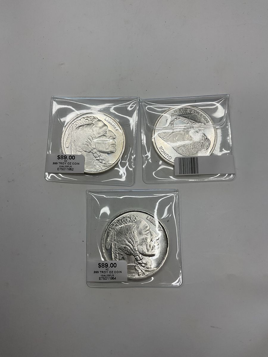.999 Fine Silver Buffalo Round 1 Troy Oz Coin Bullion in Protective Sleeve e75011852