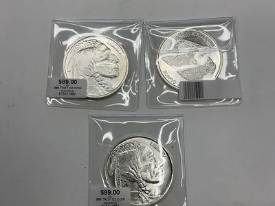 .999 Fine Silver Buffalo Round 1 Troy Oz Coin Bullion in Protective Sleeve e75011852