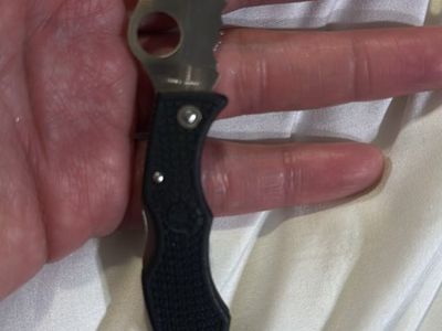 Spyderco Ladybug Black FRN Serrated Pocket Knife VG-10