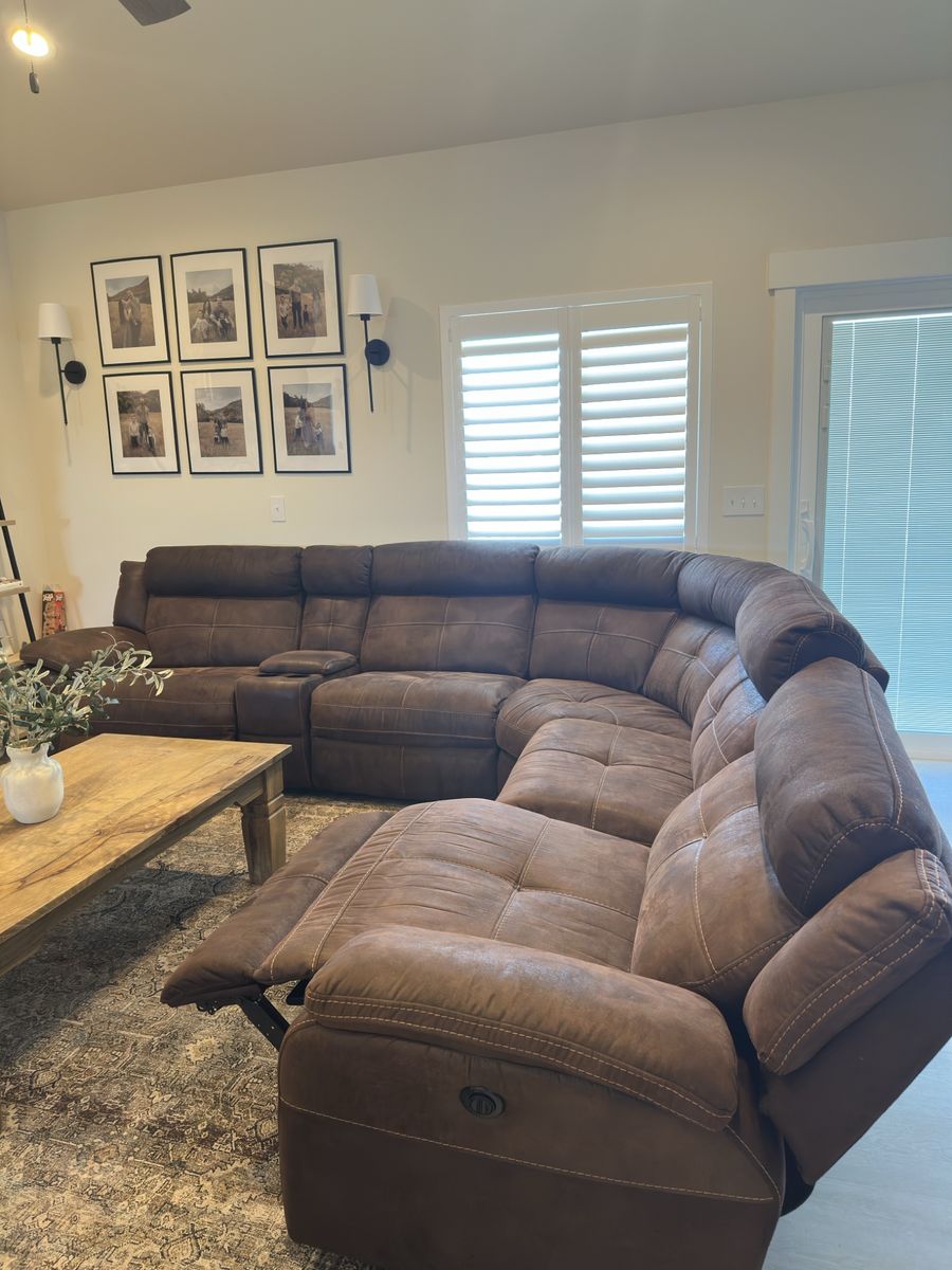 Large reclining power sectional