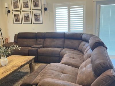 Large reclining power sectional