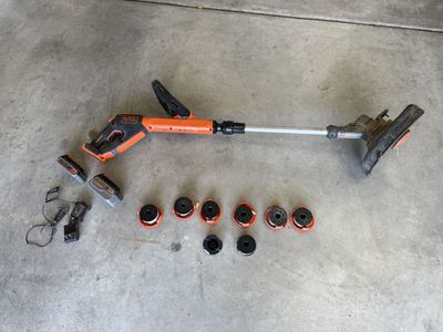 BLACK+DECKER 20V MAX String Trimmer/Edger – 2 Batteries (4Ah + 2Ah), Charger, Extra Spools