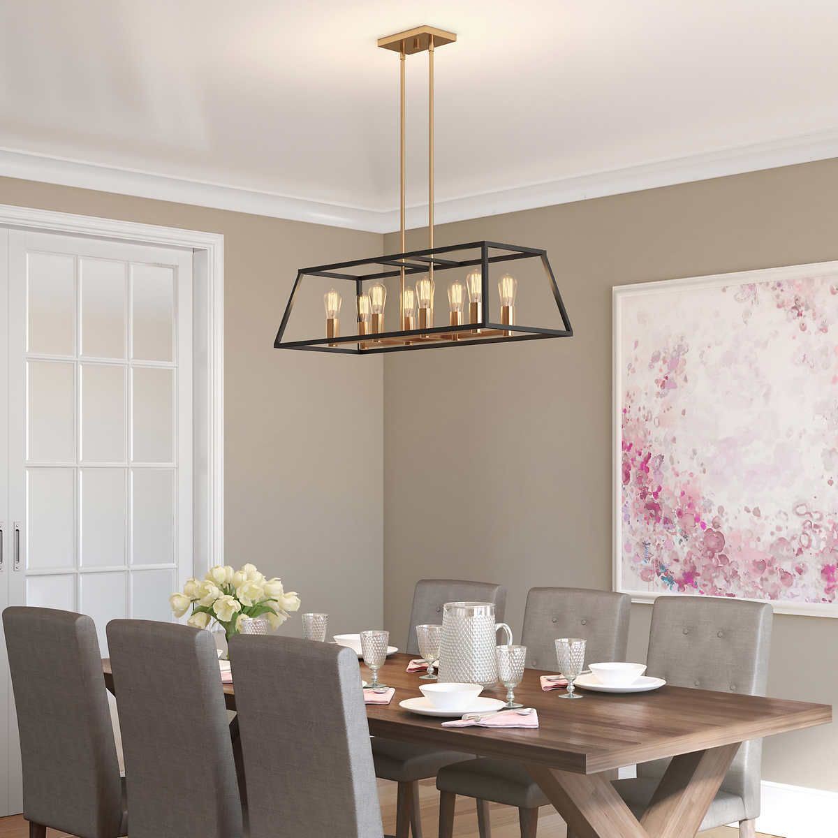Artika Carter Long Pendant 8-Light Chandelier 1294097 #78829
