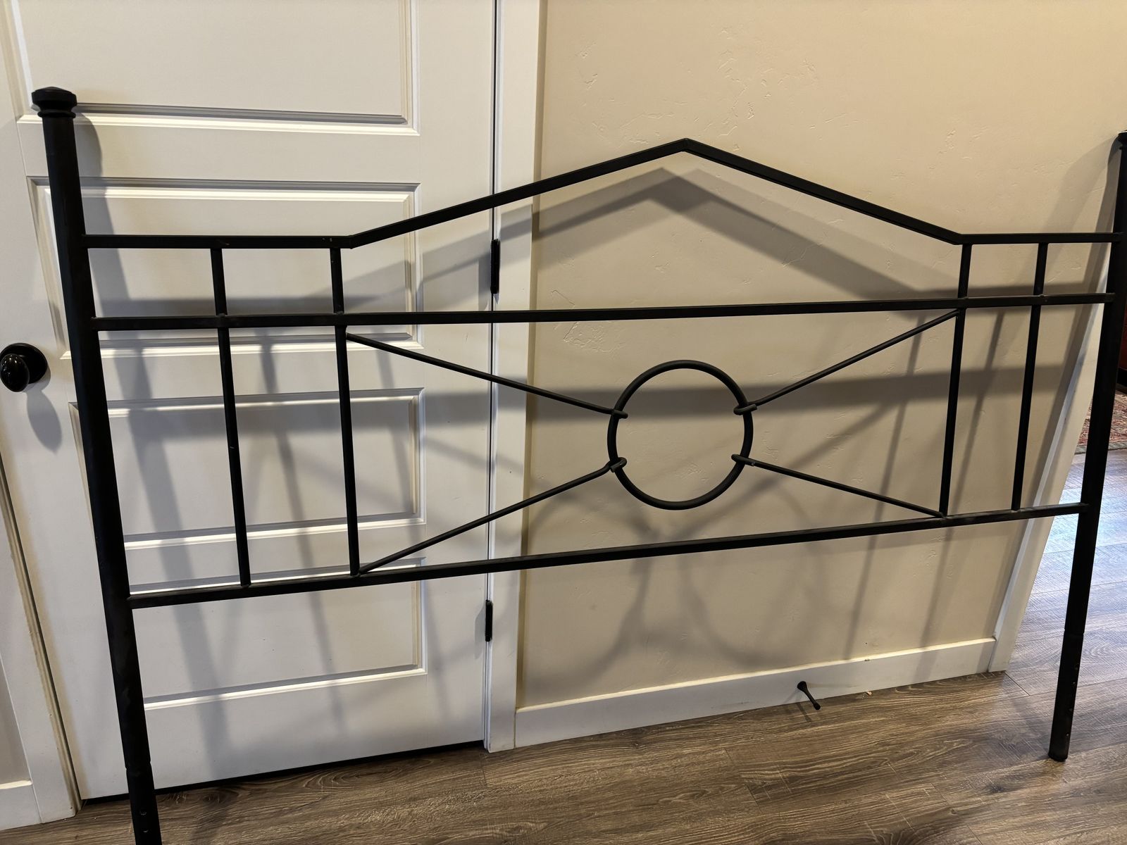 King Bed Headboard, Footboard, Black Frame Metal and 2 Box Springs!