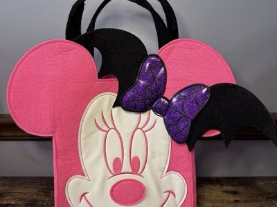 Disney Minnie Mouse Halloween Candy Glow Trick or Treat Reusable Tote Bag Pink