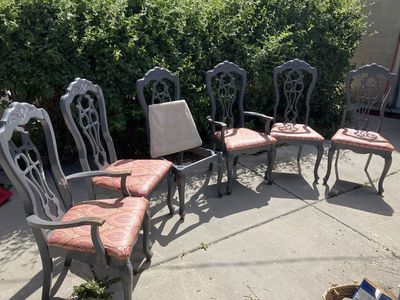 Dining Chairs 6 Wood Victorian Style