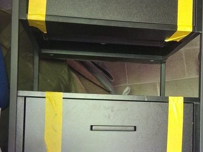 Matching Black Metal Nightstands