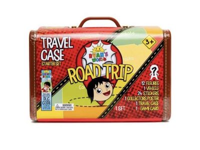 Ryan's World Road Trip Travel Case Starter Set - 12 Figures, 24 Stickers, Vehicle, Poster, DLC Code
