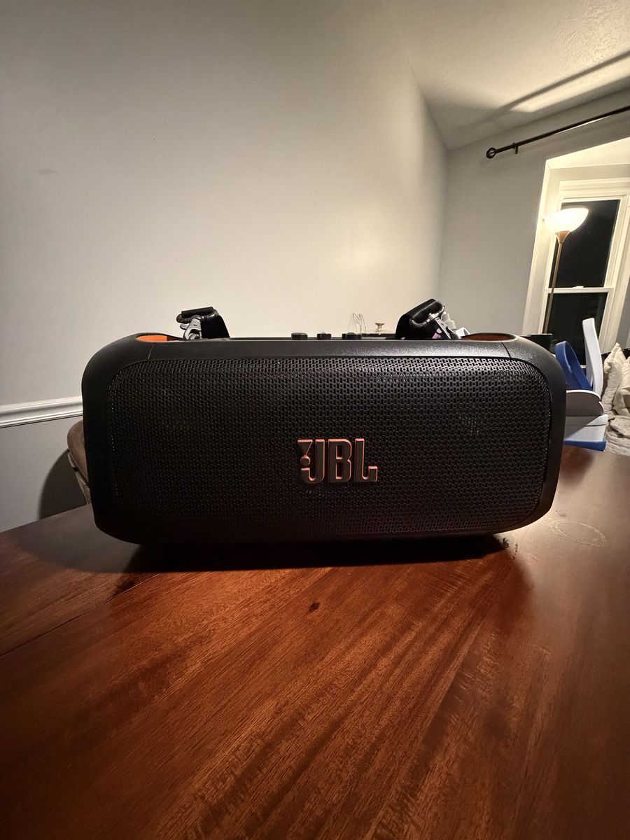 JBL PartyBox On-The-Go Portable Bluetooth Speaker with Wireless Mic & Bass Boost
