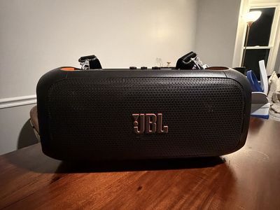JBL PartyBox On-The-Go Portable Bluetooth Speaker with Wireless Mic & Bass Boost