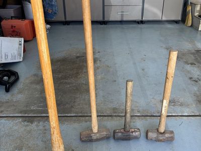 3 Sledge Hammers and Pick