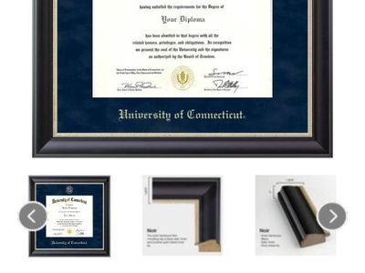 University of Connecticut Diploma Frame